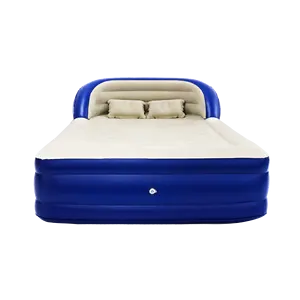 Colchão de ar inflável dobrável Airbed flocado com bomba para atividades de lazer