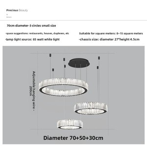 High-end Living Room Chandelier Modern Simple Nordic <strong>Light</strong> Luxury Crystal High Ceiling Hollow <strong>Loft</strong> Villa <strong>Covering</strong> Large <strong>Light</strong> - Product Image 2