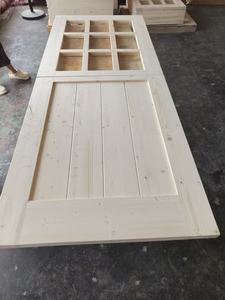 Porte Néerlandaise en Bois Massif, Porte Intérieure Demi-Fenêtrée Style Ferme, Porte Demi-Fenêtrée avec 1/4/6 Vitrages, Panneau de Porte Uniquement - Product Image 6