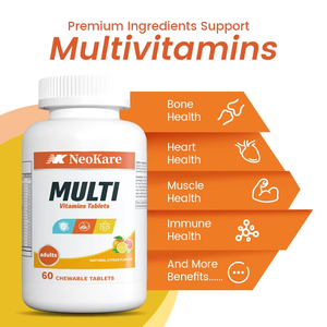Compresse Multivitaminiche Biologiche Personalizzate OEM, Supporto Immunitario, 60 Compresse Facili da Deglutire per la Salute di Ossa, Cuore <span class=keywords><strong>e</strong></span> Cervello, Vitamina B12 per Adulti - Product Image 2