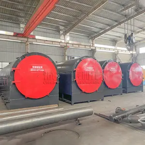 Horizontal Máquina Rotativa Ativada Coco Shell Carbonização Forno Carvão Sem Fumaça Fazendo Forno