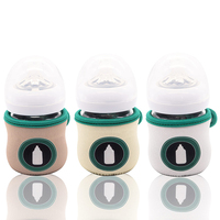 Vente en gros 4oz/120ml Manchons de biberon en néoprène isolés avec impression mignonne de dessin animé pour biberon en verre Philips Avent