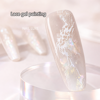Gel à ongles en dentelle végétalien, sans cruauté, UV LED, texture peinture, logo personnalisé, fournitures pour ongles OEM