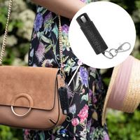 Porte-clés de défense personnelle professionnel en spray de diamant pour femmes, avec étui de transport rose, kit de sécurité avec mace et strass, et lampe torche