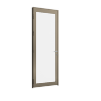 Porte battante en aluminium pour villa, appartement, balcon, porte battante à double vitrage, grande vision, design luxueux, porte intérieure en verre