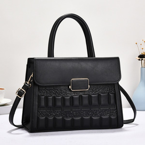 Nouveau sac à main élégant et simple pour maman, en PU, avec fermeture éclair, grande capacité, sac à main pour femmes d'âge moyen, sacs de luxe pour femmes, sac à main de marque célèbre - Product Image 1
