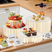 Présentoirs en carton alvéolé à verrouillage magnétique avec plaques acryliques pour table de desserts, présentation de vendeurs, décoration intérieure et usage commercial