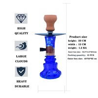 Portable métal verre narguilé shisha en bois mini taille narguilé ensemble tarvel shisha sheesha chicha fumer narguilé verre shisha
