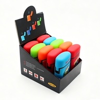 Briquet à gaz personnalisé avec logo, briquet coupe-vent pour fumer, briquet électronique, vente en gros, boîte de présentation en plastique moderne