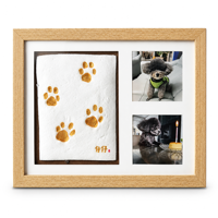 Kit de cadre photo souvenir pour empreintes de pattes d'animaux de compagnie (chien, chat) – Cadeau commémoratif pour animaux – Vente en gros