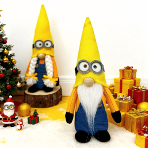 Gnomo Navideño <span class=keywords><strong>de</strong></span> Peluche Estilo Minion Hecho a Mano, Personaje <span class=keywords><strong>de</strong></span> Dibujos Animados Amarillo, Tomte Escandinavo, Decoración <span class=keywords><strong>de</strong></span> Escritorio, Regalo Navideño - Product Image 6