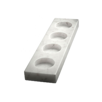 Support de bougie carré en marbre blanc de Carrare sur mesure SH STONE, surface polie, garantie 1 an, pour villa moderne
