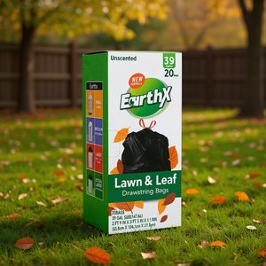 Sacchi per rifiuti multiuso EarthX Lawn & Leaf con coulisse, 39 galloni, 20 pezzi, non profumati - Product Image 2