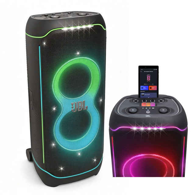 J Party Music Box ULTIMATE Portable Active Bluetooth Speakerwith RGB LED Light  Karaoke Wireless Outdoor Speaker