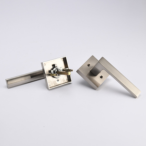 Oem hiện đại hợp kim kẽm cửa đòn bẩy loại tay nắm cửa với <span class=keywords><strong>push</strong></span> <span class=keywords><strong>button</strong></span> Lock, thuận tiện nội thất cửa xử lý hoạt động đòn bẩy - Product Image 6