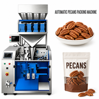 Machine d'emballage automatique de sachets préformés pour noyaux de pecan, noyaux de noix, noyaux de pistache, avec peseuse multi-têtes pour un poids précis