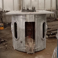 Les chutes recyclent le pot en aluminium de fonte creuset de cuivre four en acier inoxydable four de fer four de fusion à induction capacité 1000kg