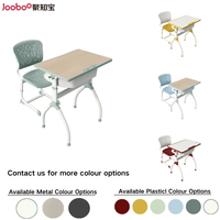Bureau et chaise individuels réglables pour étudiant avec tablette d'écriture – Ensemble de mobilier scolaire écologique et durable