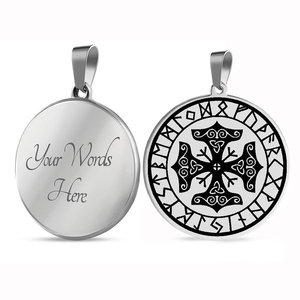 Collar con Colgante de Acero Inoxidable con el Martillo de Thor Mjolnir Vikingo, 4 Runas y 4 Runas <span class=keywords><strong>Algiz</strong></span>, Protección de Todos los Lados del Mundo - Product Image 4