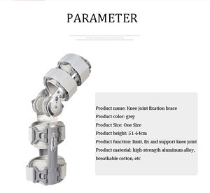 Genouillère Ajustable Élastique Respirante et Épaisse en Nylon 100% avec Alliage d'Aluminium, Taille Unique, Protection Contre les Fractures et l'Arthrose - Product Image 3