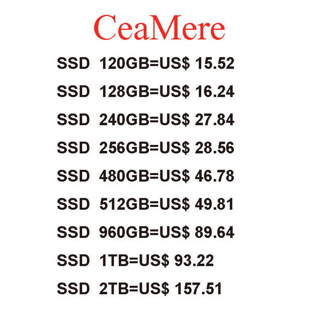 CeaMere Factory Price 2.5inch SSD TLC Chip SATA3 128G 256G 480G 512G 960G 1000GB Internal Solid State Disk Hard Drives for PC