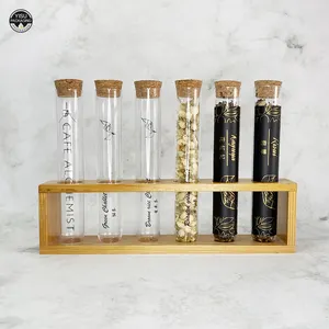 Tubes For Bath Salts Plastic Test Tube With Cork Stopper For Vanilla Tea Spice Bath Salt Packaging