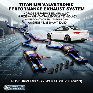 E90ระบายไอเสีย Vortex ไทเทเนียมเกรด TA1 M3 E92 4.0L V8ระบบท่อไอเสีย catback แบบตัด X 2007 2013 - Product Image 1