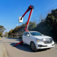 Nouveau Diesel Automatique 9m RHD LHD Pickup 4x4 Camion Monté Plate-Forme Aérienne Manlift Seau Levage