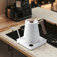 Bouilloire électrique à col de cygne avec contrôle numérique de la température, chauffage rapide, en acier inoxydable, pour le café filtre, usage domestique, maintien au chaud
