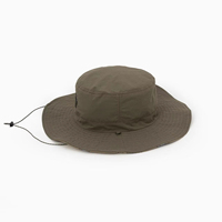 Sombrero de Pescador de Nailon de Secado Rápido, Sombreros de Senderismo de Ala Ancha, Gorra de Senderismo Unisex para Exteriores con Correa para la Barbilla