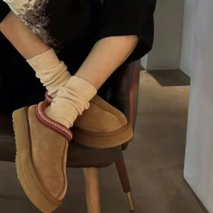 Pantofole con plateau superiore <span class=keywords><strong>in</strong></span> <span class=keywords><strong>vera</strong></span> <span class=keywords><strong>pelle</strong></span> da esterno per interni <span class=keywords><strong>in</strong></span> <span class=keywords><strong>vera</strong></span> <span class=keywords><strong>pelle</strong></span>, scarpe calde invernali, pantofola <span class=keywords><strong>in</strong></span> camoscio da <span class=keywords><strong>donna</strong></span> - Product Image 1