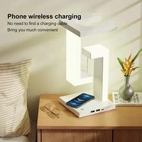Lumière LED flottante en lévitation avec lampe de nuit de charge sans fil de station de chargeur de téléphone 15W