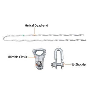 Abrazadera de tensión doble preformada anticorrosión para accesorios de cable a tierra OPGW de gran longitud - Product Image 2