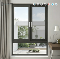 Ventana de PVC con Doble Acristalamiento y Aislamiento Acústico, Diseño de Patio Francés para Proyectos de Villas Europeas, Ventana Abatible Clásica para Dormitorio