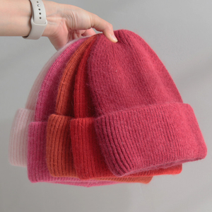 Mũ len lông thỏ Angora dày dặn, mềm mại, trơn màu, có logo tùy chỉnh dành cho nam nữ, giữ ấm mùa đông - Product Image 4