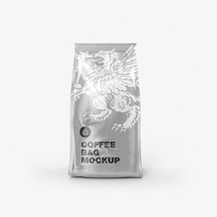 Sachet Doypack refermable avec valve pour grains de café, en feuille d'aluminium, à fond plat, pour bonbons et café