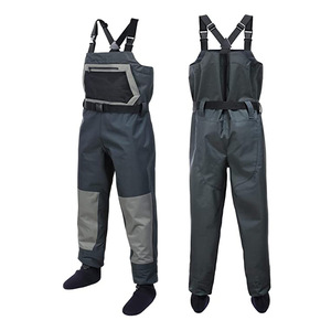 Alta Qualidade Bootfoot Chest <span class=keywords><strong>Wader</strong></span>, 3-Fole Tecido Respirável Pesca Waders Caça com <span class=keywords><strong>Boot</strong></span> <span class=keywords><strong>Hanger</strong></span> para Homens Mulheres Cinza Marrom - Product Image 3