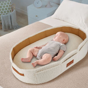 Faltbarer Gold Teddy Velvet Custom <span class=keywords><strong>Baby</strong></span> Spielzeug Aufbewahrung skorb Große Kapazität Windel Wickel korb mit Leder griff 75x42x14cm - Product Image 1