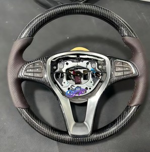 Volant en fibre de carbone, accessoires de voiture pour <span class=keywords><strong>Mercedes</strong></span> Benz Classe C W204 W205 <span class=keywords><strong>AMG</strong></span> W212 W213 W447 W463 GLC GLA - Product Image 6