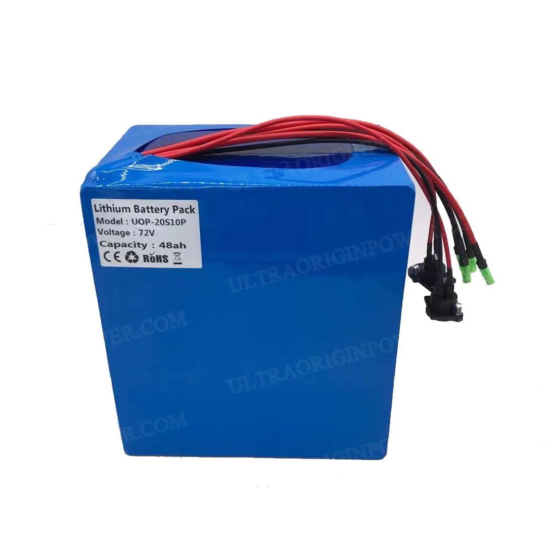 72V Electric Bicycle Battery 20S10P 21700 5000W 72V 48Ah 50Ah Lithium Battery 100A BMS