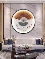Boîte ronde décorative en alliage d'aluminium, cadre circulaire, avec dessin, fil métallique, miroir, cadre photo, usine de traitement de ligne, 10 pièces