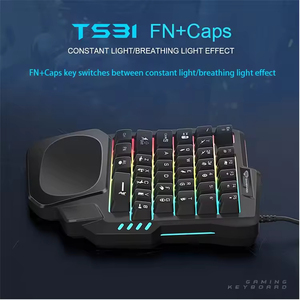 One-handed Gaming Keyboard Mechanical Feel Chicken Throne Keyboard <b>Mouse</b> Set Mobile Game Peripherals - Product Image 5
