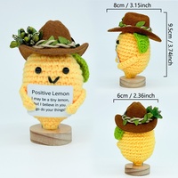 Chapeau de cowboy au crochet populaire, poupée Art Déco, série de cartes inspirantes et positives faites à la main, cadeaux émotionnels exquis pour anniversaire