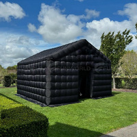 Boîte de nuit gonflable portable, tente cubique, tente gonflable, cabine photo, toile de fond, lumière LED, chapiteau gonflable pour boîte de nuit, 360