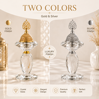 Brûleur à Bakhoor en Cristal Arabe, Porte-Encens Oud de Luxe, Décoration Islamique pour la Maison, Fournisseur en Gros, Brûleur à Encens Arabe