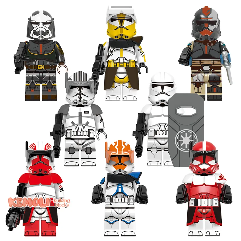 G0117 SW Wars Wrecker Clone Trooper Commander Cody Bly Hunter Thorn Fox Mini Building Block Figure Kids Educational Plastic Toy