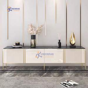 Новейший Дизайн Роскошный ТВ шкаф белый ТВ закрытый шкаф Телескопический 140 см ТВ шкаф - Product Image 3