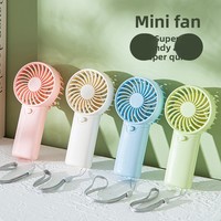 Kipas Mini Portabel 5'' Putih Biru Pink Hijau Ringan Genggam 1 Kecepatan Kipas Pribadi Senyap untuk Luar Ruangan