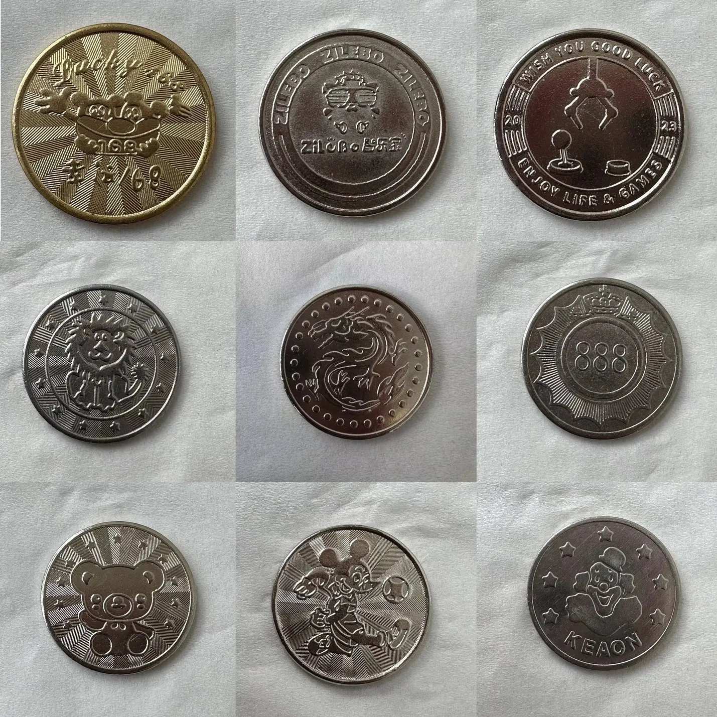 Günstige benutzer definierte Token Münzen Metall Vergnügung spiel Münze