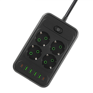 Giá bán buôn EU <span class=keywords><strong>AC</strong></span> dây điện ổ cắm đa kênh thông minh USB ổ cắm điện với 4 USB và 2 Type-C cổng mở rộng ổ cắm - Product Image 1